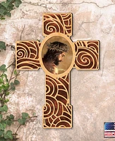 Designocracy Jesus Inspirational Wooden Modern Cross