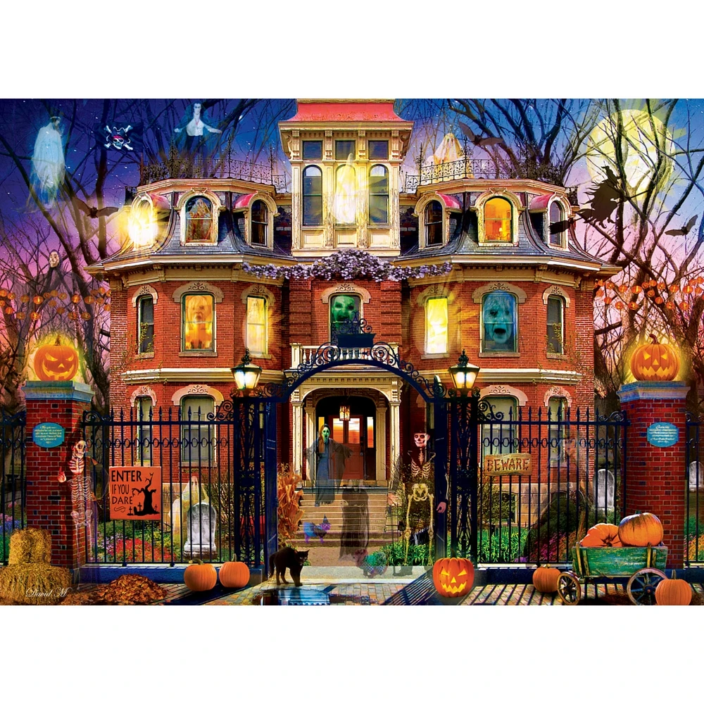 Masterpieces Glow in the Dark - Haunted House on the Hill 1000 Piece Puzzle