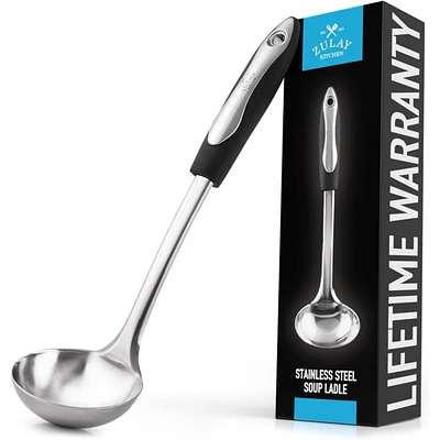12" Soup Ladle Cooking Utensil - Durable Stainless Steel Kitchen Gadget