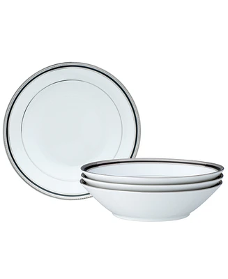Noritake Austin Platinum Set of 4 Soup Bowls