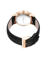 Kenneth Cole New York Men's Modern Classic Black Genuine Leather Strap Watch 42mm