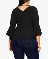 Plus Bell Sleeve Top
