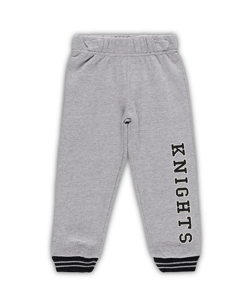Toddler Boys Colosseum Black and Heathered Gray Ucf Knights Poppies Pullover Hoodie Sweatpants Set
