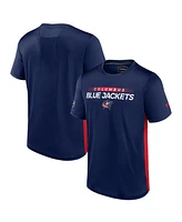 Men's Fanatics Navy, Red Columbus Blue Jackets Authentic Pro Rink Tech T-Shirt