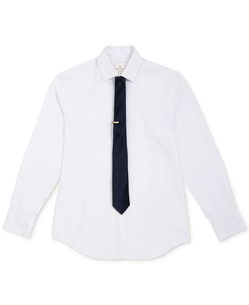 ConStruct Men's Solid Tie & 1" Bar Set