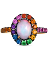 Le Vian Multi-Gemstone Halo Ring (2 ct. t.w.) in 14k Rose Gold
