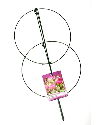 Luster Leaf Inc Luster Leaf 978 Double Peony Plant Flower Garden Stake Support, Green, 36"