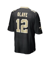 Men's Nike Chris Olave Black New Orleans Saints 2022 Nfl Draft First Round Pick Game Jersey