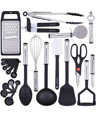 23 Piece Nylon Kitchen Utensils Nylon & Stainless Steel Cooking Utensils Set