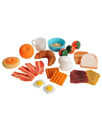 Kaplan Early Learning Life-size Pretend Play Breakfast Meal Set with 24 Pieces