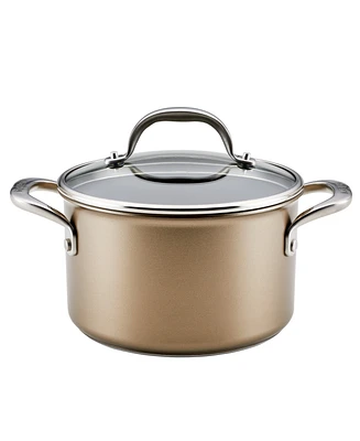 Anolon Ascend Hard Anodized Aluminum Non-Stick 4-Quart Saucepot with Lid