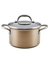 Anolon Ascend Hard Anodized Aluminum Non-Stick 4-Quart Saucepot with Lid