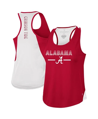 Women's Colosseum Crimson Alabama Crimson Tide Sachs 2-Hit Scoop Neck Racerback Tank Top