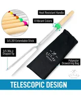 Zulay Kitchen Long Marshmallow Roasting Sticks Extendable Design