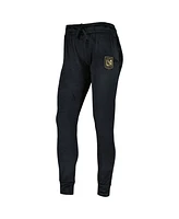 Women's Concepts Sport Black Lafc Intermission Velour Cuffed Pants