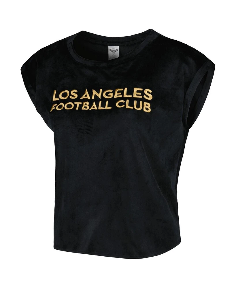 Women's Concepts Sport Black Lafc Intermission T-shirt and Shorts Sleep Set
