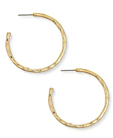 Style & Co Silver-Tone Hammered Medium Hoop Earrings 1.5", Exclusively at Macy's