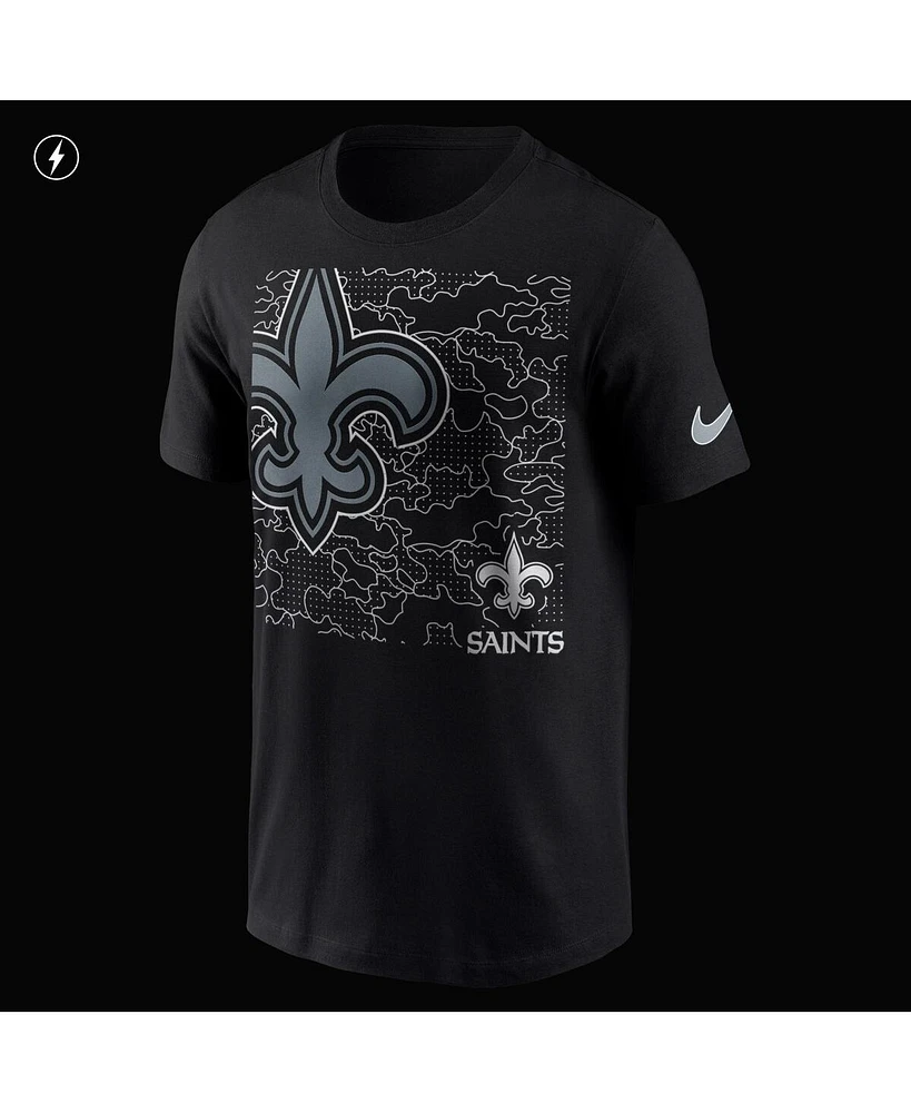 Men's Nike Black New Orleans Saints Rflctv T-shirt