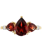 Garnet (2-3/4 ct. t.w.) & Diamond (1/20 ct. t.w.) Ring in 14k Gold
