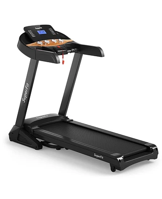 3.75HP Electric Folding Treadmill W/Auto Incline 12 Program App Control