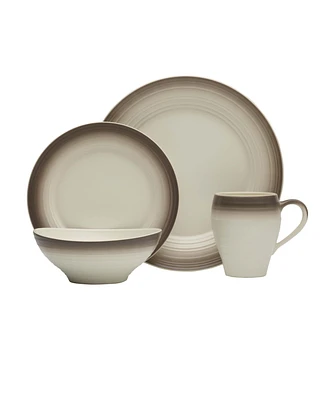 Mikasa Swirl 16 Piece Dinnerware Set, Service for 4