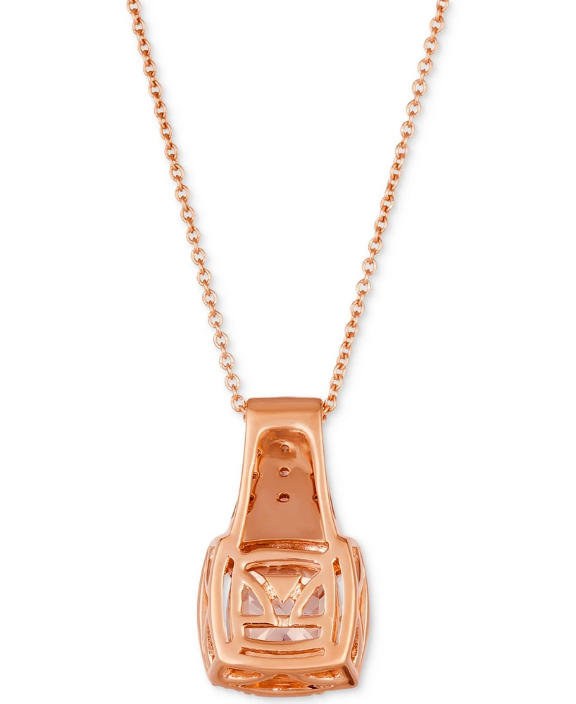 Le Vian Peach Morganite (1-1/4 ct. t.w.) & Diamond (1/4 ct. t.w.) Pendant Necklace in 14k Rose Gold