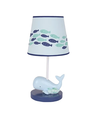Lambs & Ivy Oceania Blue Ocean/Sea/Nautical Nursery Lamp with Shade & Bulb