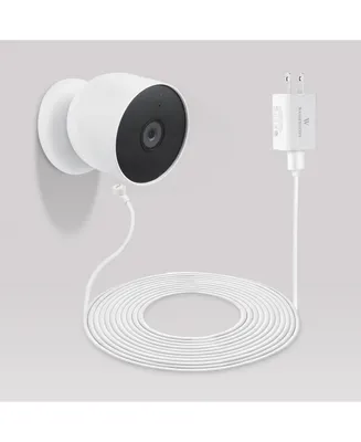 Wasserstein 26 ft Pogo Pin Cable and Adapter (5.2V/2A)- Power Cable Compatible with Google Nest Cam Outdoor or Indoor