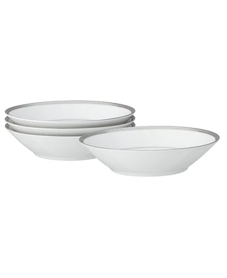 Noritake Regina Platinum Set of 4 Fruit Bowls, Service For 4