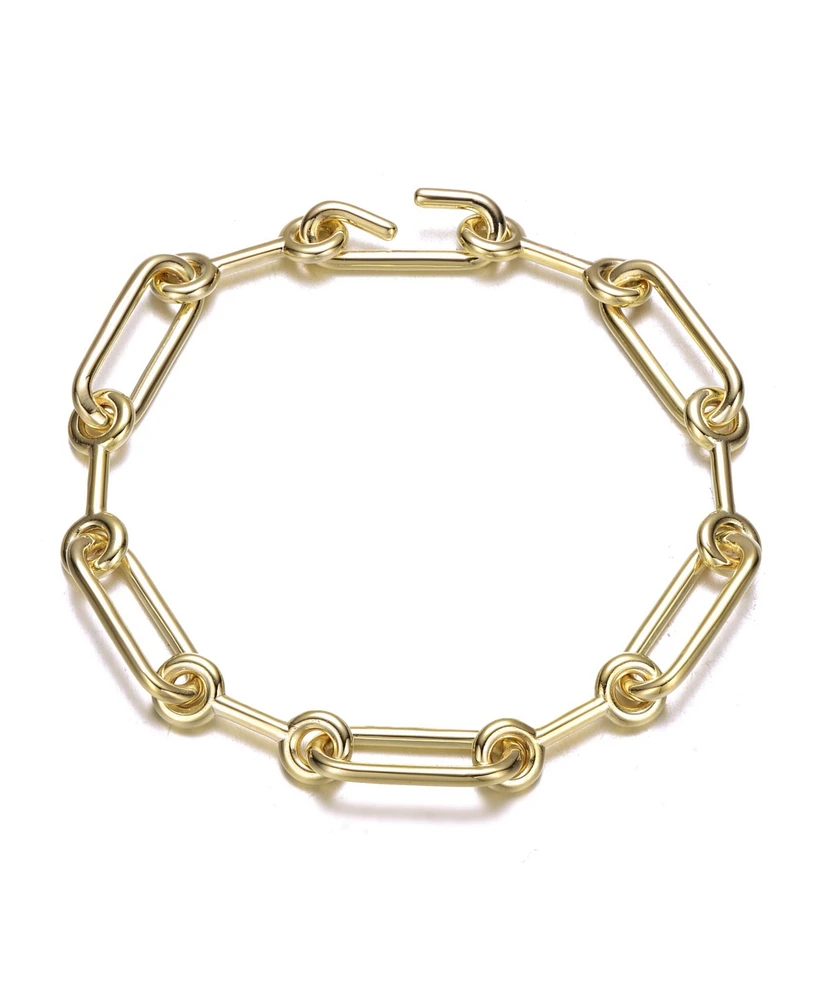 Radiant 14K Gold-Plated Link Chain Bracelet