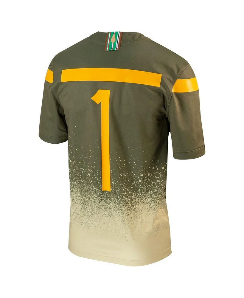 Men's Nike #1 Olive Army Black Knights 1st Armored Division Old Ironsides Untouchable Football Jersey