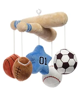 Lambs & Ivy Baby Sports Musical Baby Crib Mobile Soother Toy - Gray