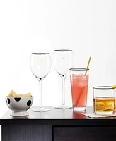 Kate Spade Cheers to Us Sweet Dry Wine Glasses Set, 2 Piece