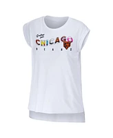 Women's Wear by Erin Andrews White Chicago Bears Greetings From Muscle T-shirt
