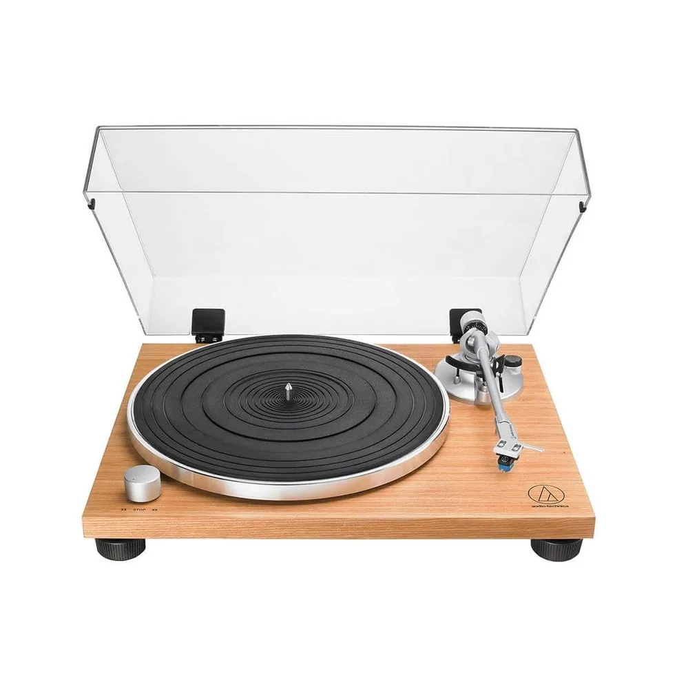 Audio Technica Fully Manual Belt-Drive Turntable- Wood