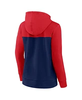 Women's Fanatics Red, Navy St. Louis Cardinals Take The Field Colorblocked Hoodie Full-Zip Jacket