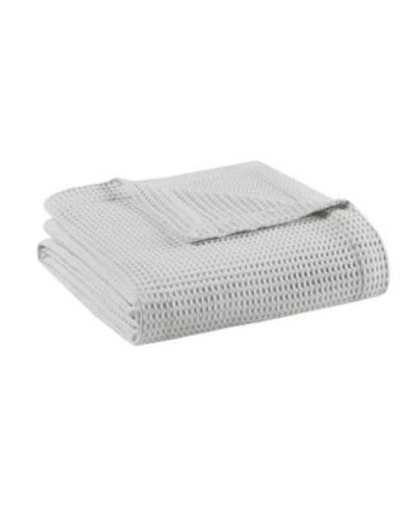Madison Park Waffle Weave Cotton Blanket