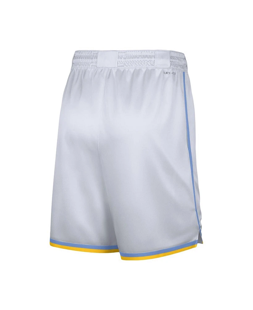 Men's Nike White Los Angeles Lakers 2022/23 Classic Edition Swingman Performance Shorts