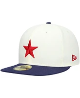 Men's New Era White Detroit Stars Cooperstown Collection Turn Back The Clock 59FIFTY Fitted Hat