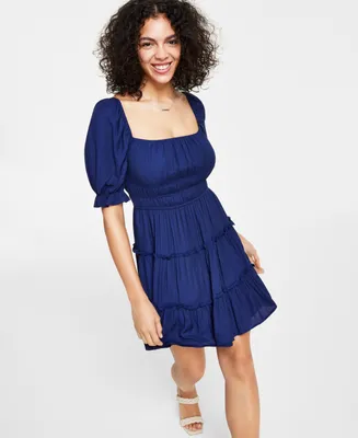 Trixxi Juniors' Tiered Fit & Flare Dress
