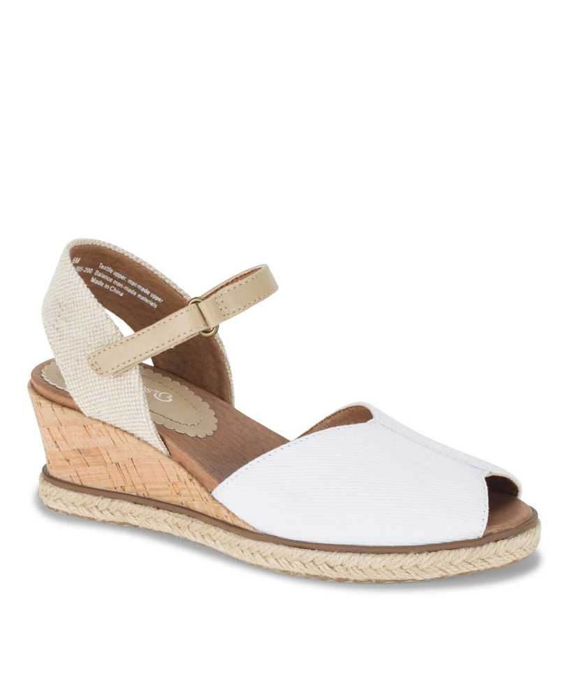 Baretraps Women's Odetta Peep Toe Espadrille Wedge Sandals