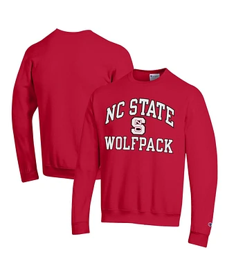 Men's Champion Red Nc State Wolfpack High Motor Pullover Sweatshirt