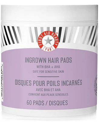 First Aid Beauty Ingrown Hair Pads With Bha & Aha, 60 pads