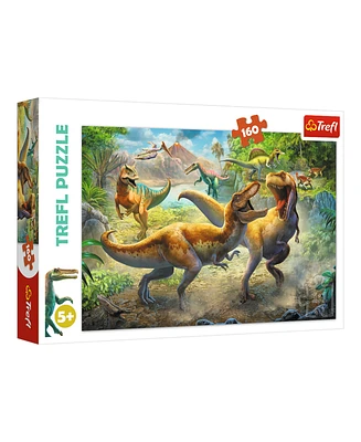 Trefl Red 160 Piece Kids Puzzle - Fighting Tyrannosaurs