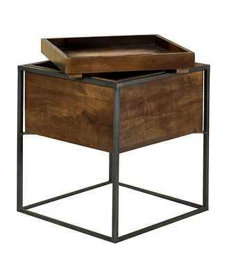 Coaster Home Furnishings Square Accent Table with Removable Top Tray