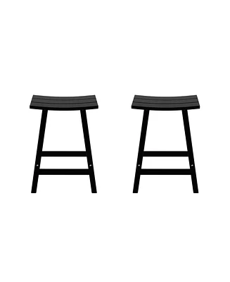 WestinTrends Outdoor Patio Adirondack Counter Height Stool Chair Set of 2