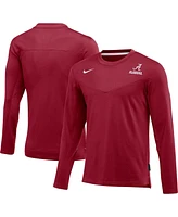 Men's Nike Crimson Alabama Crimson Tide Game Day Sideline Performance Long Sleeve T-shirt