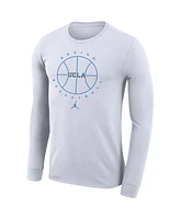 Men's Jordan White Ucla Bruins Basketball Icon Legend Performance Long Sleeve T-shirt