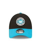 Men's New Era Black, Blue Charlotte Fc Basic 9FORTY Adjustable Hat