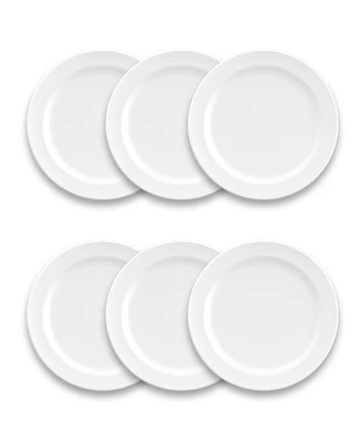 Abode Homewares Melamine Edge Matte Salad Plates, Set of 6
